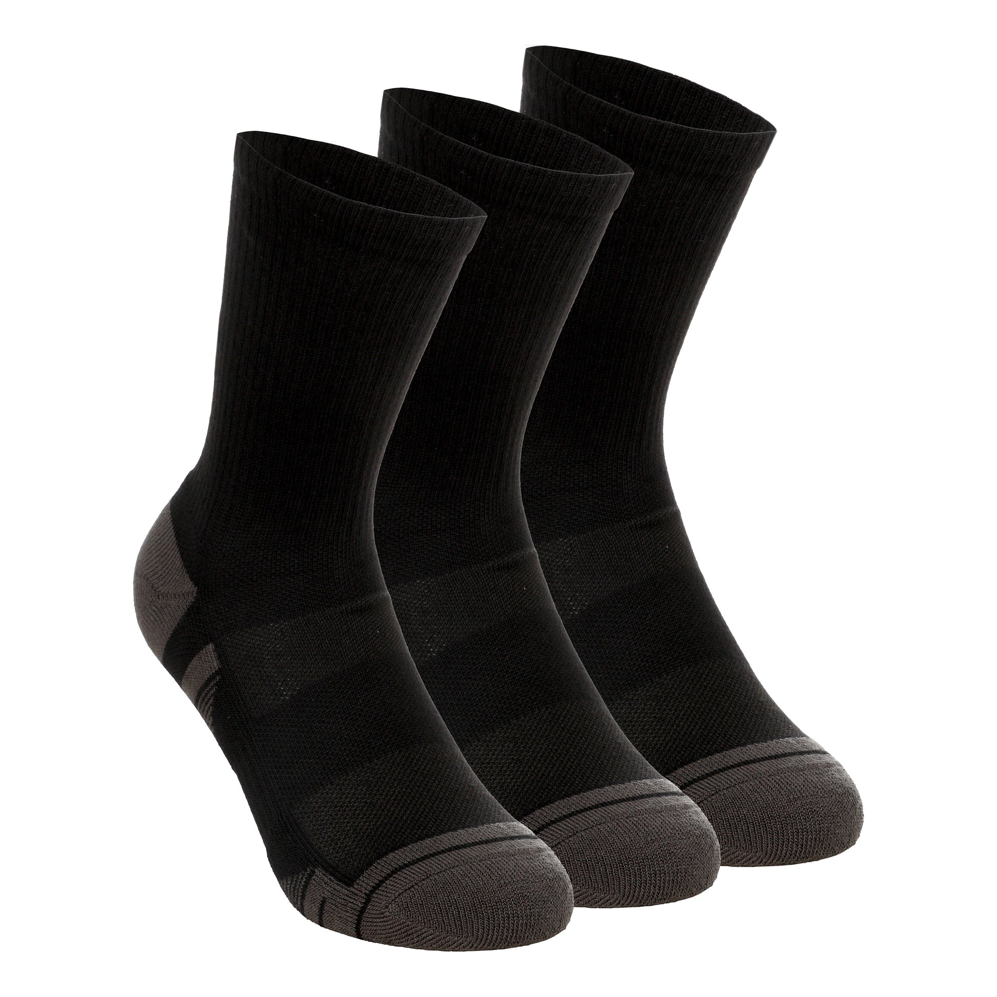 Under Armour Performance Tech Crew Sportovní ponožky 3ks v baleni Unisex - černá, tmavě šedá