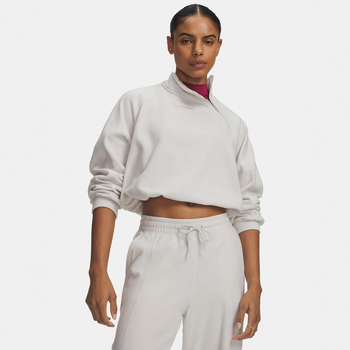 Under Armour Performance Fleece 1/4 Zip Mikina Dámy - bílá, bílá