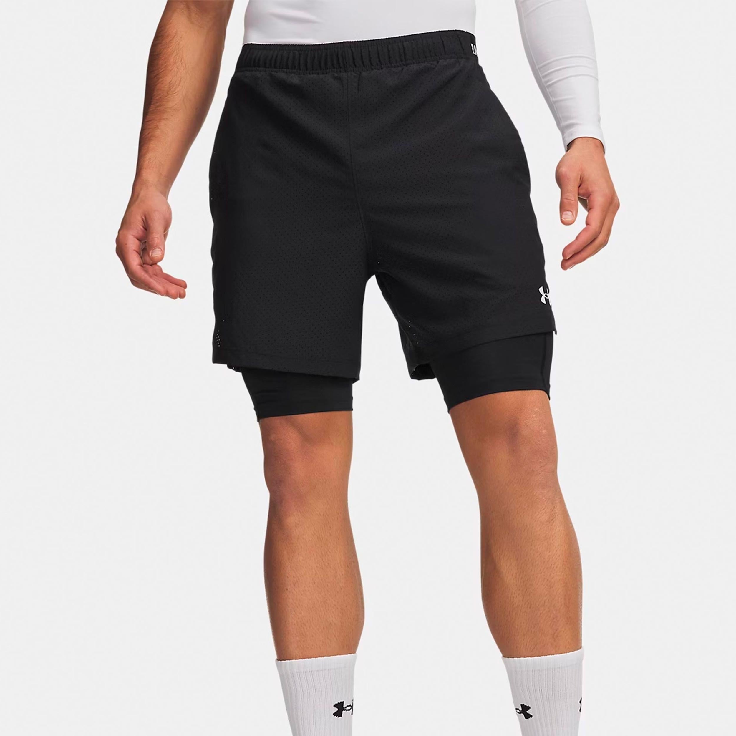 Under Armour Vanish Woven 2.0 2n1 Šortky Muži - černá, bílá