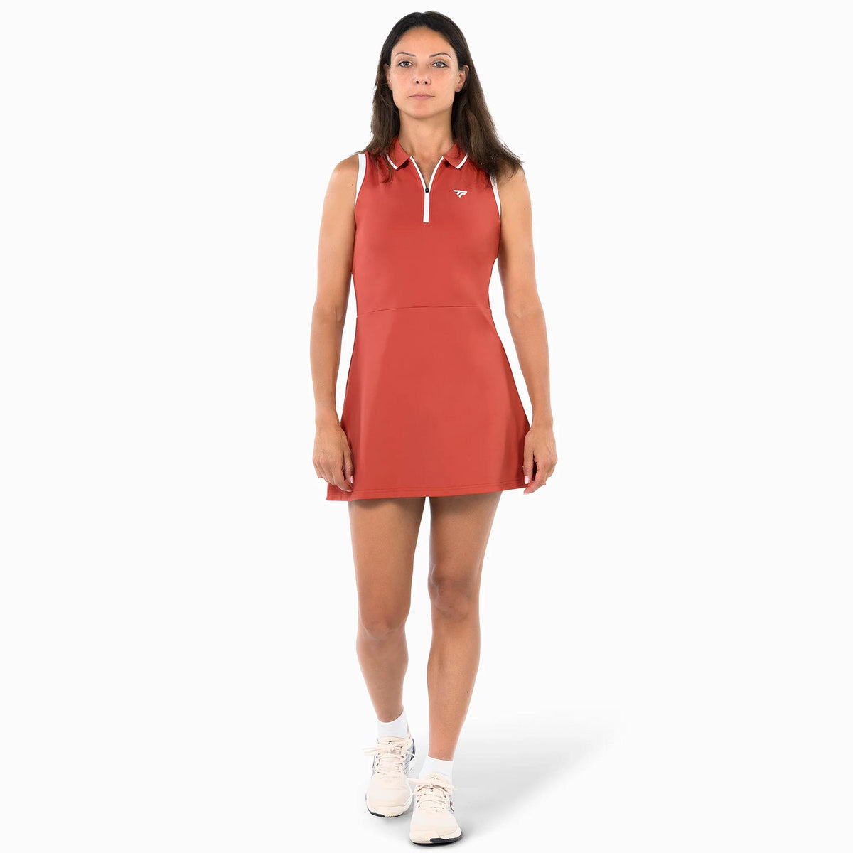Tecnifibre Tech Šaty Dámy - červenooranžová, bílá