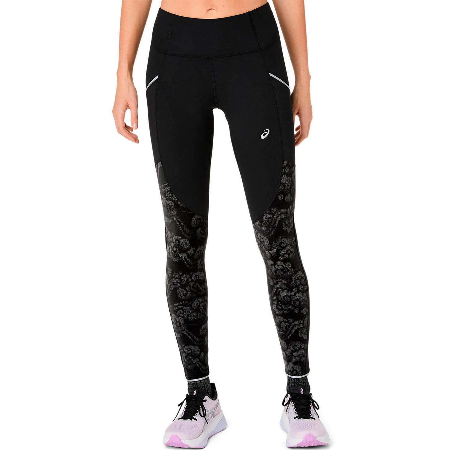 ASICS Road Lite-Show  Běžecké punčocháče - černá