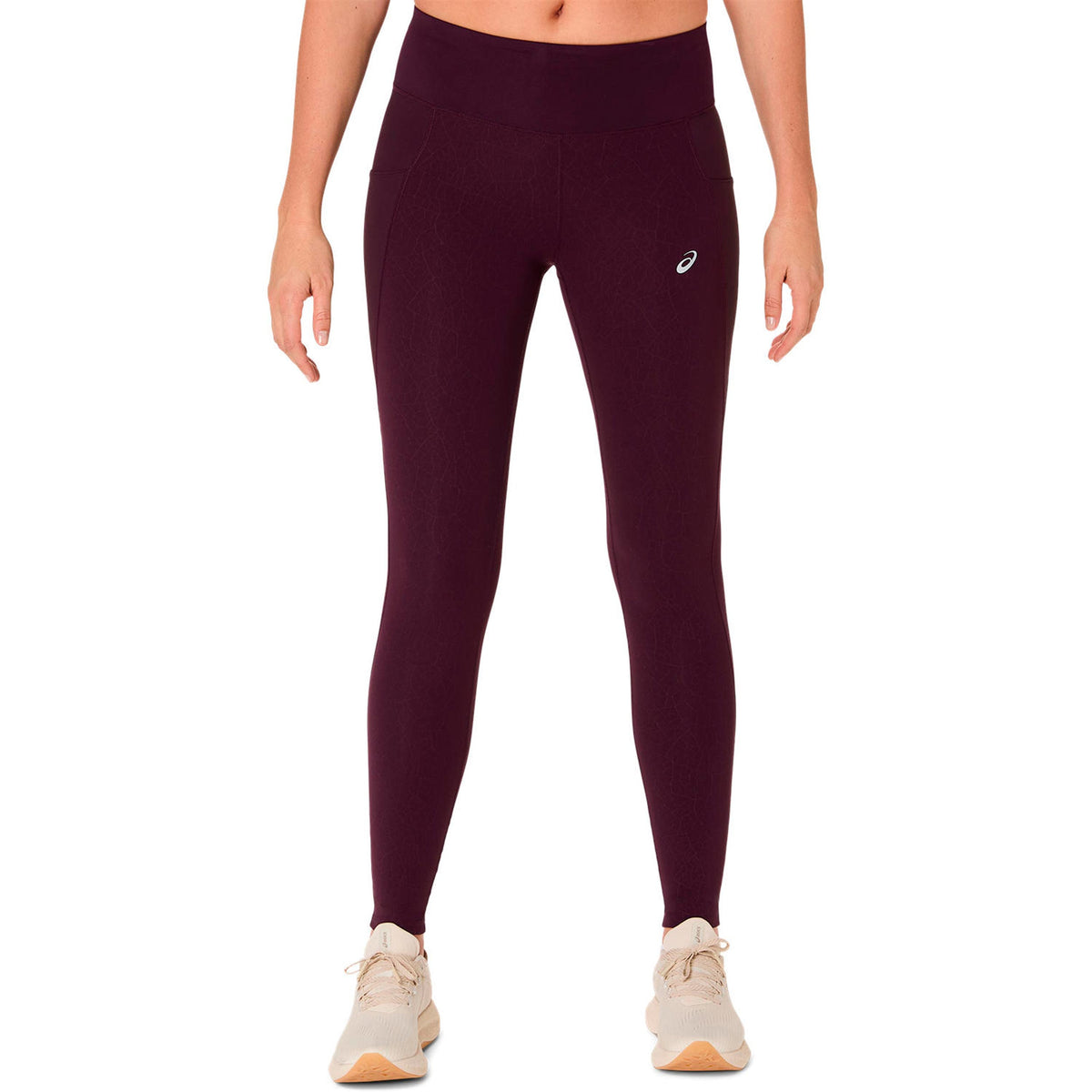 ASICS Nagino  Běžecké punčocháče - červené víno
