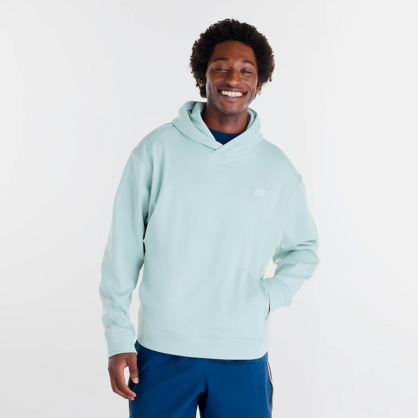 New Balance Tournament Hoody Muži - šedozelená