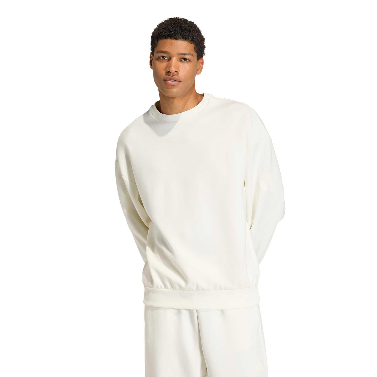adidas Soft Lux Crew Mikina Muži - krémově bílá