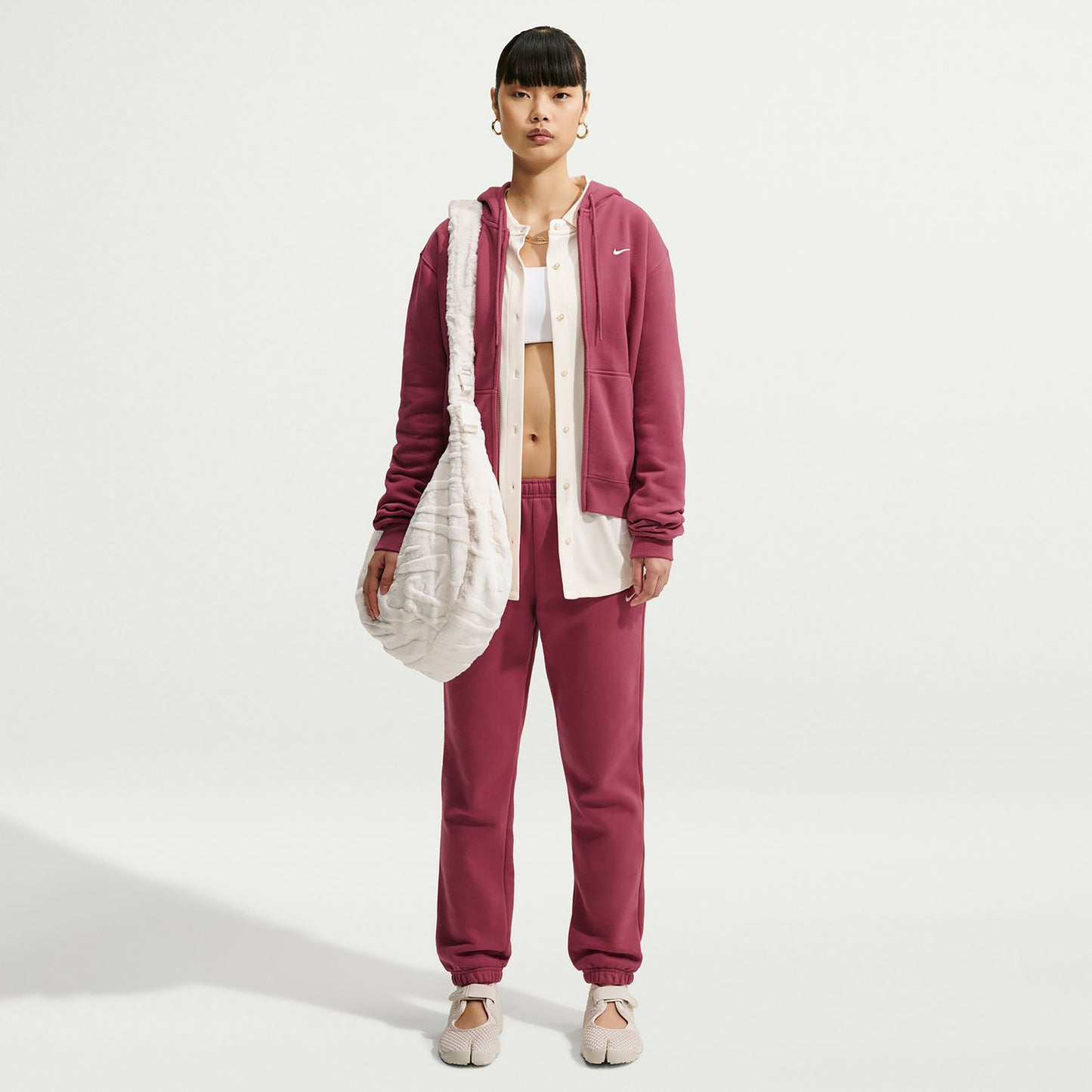 Nike Studio Fleece Mikina s kapucí Dámy - fialová