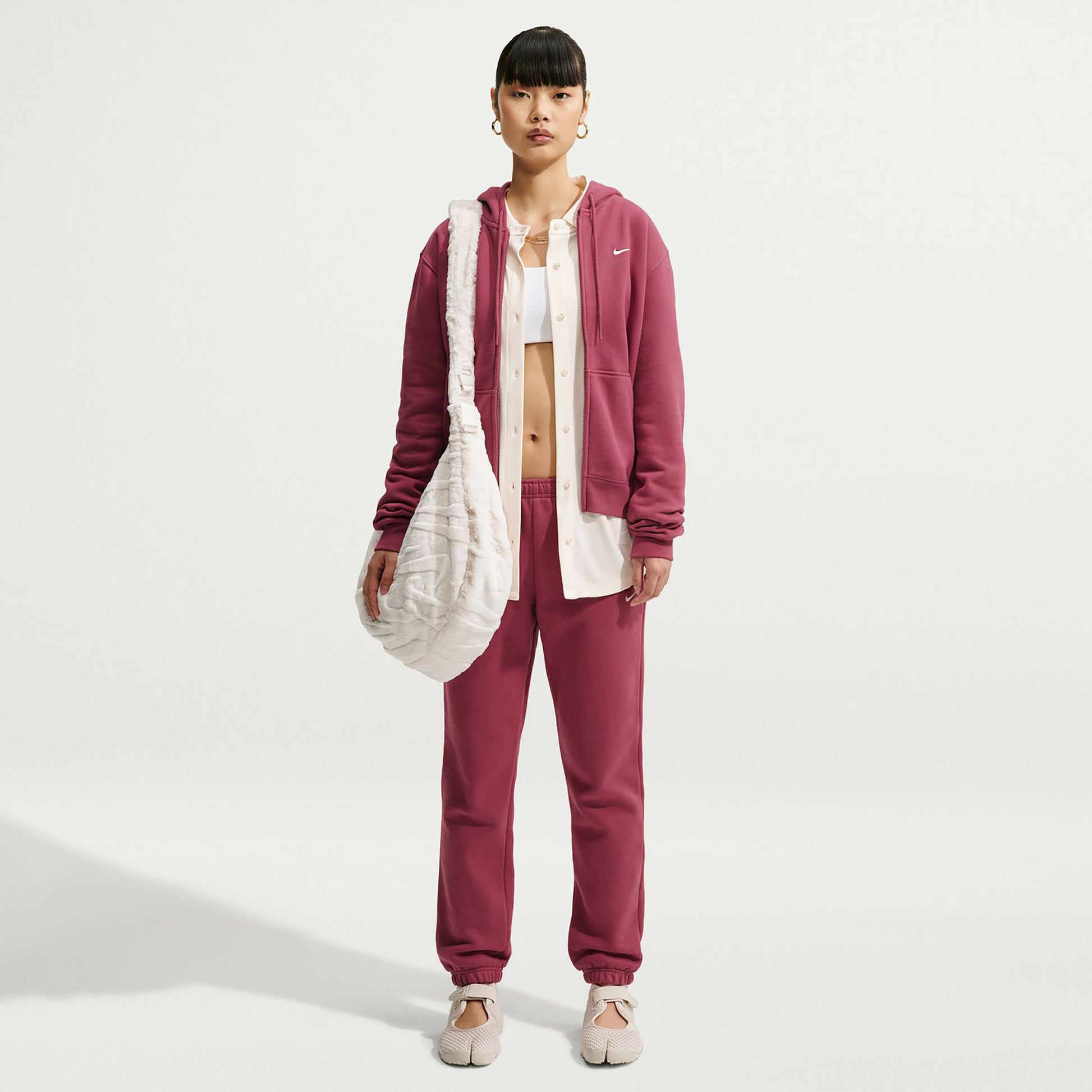 Nike Studio Fleece Mikina s kapucí Dámy - fialová