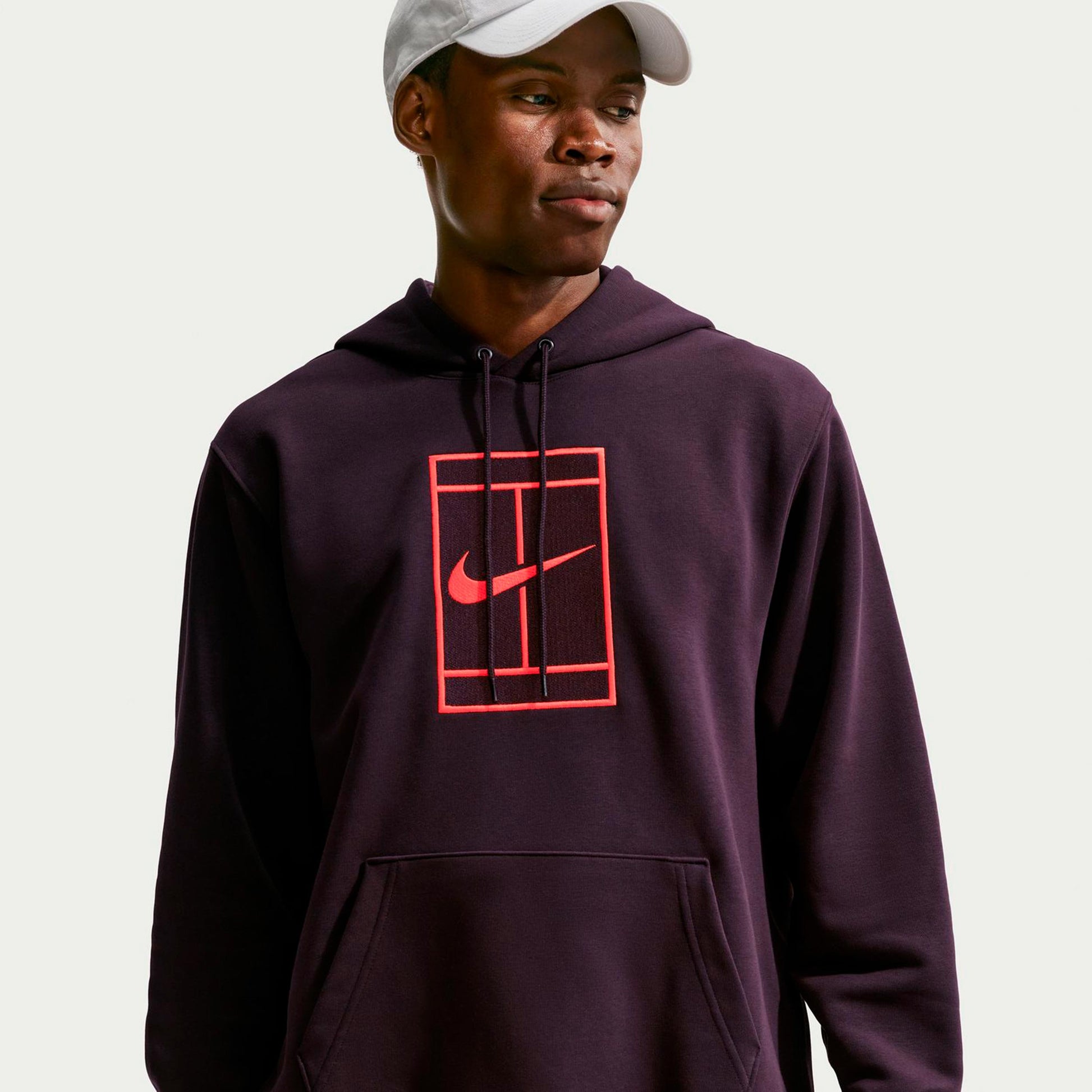 Nike Court Hoody Muži - tmavě červená
