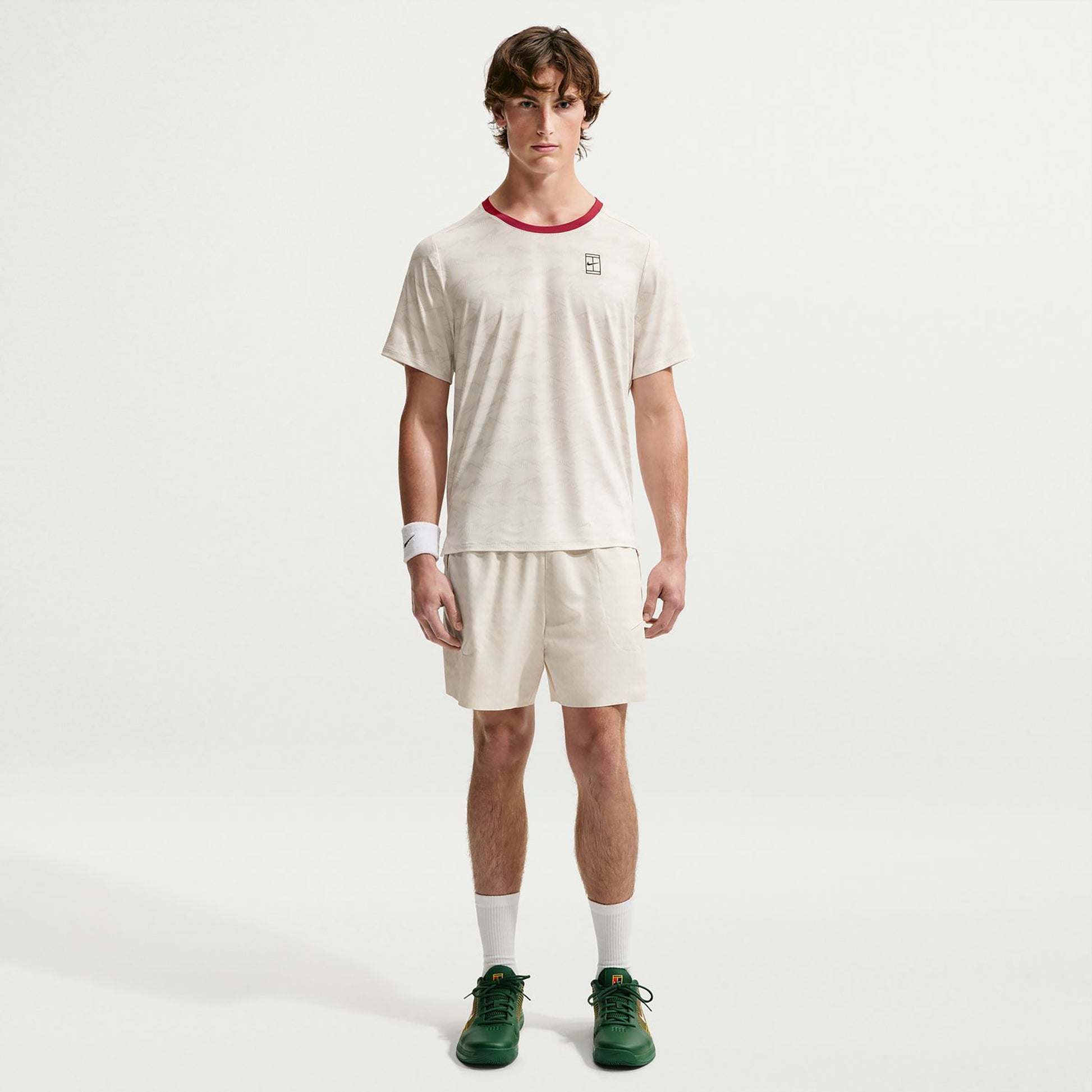 Nike Court Advantage Tričko Muži - krémová, červená