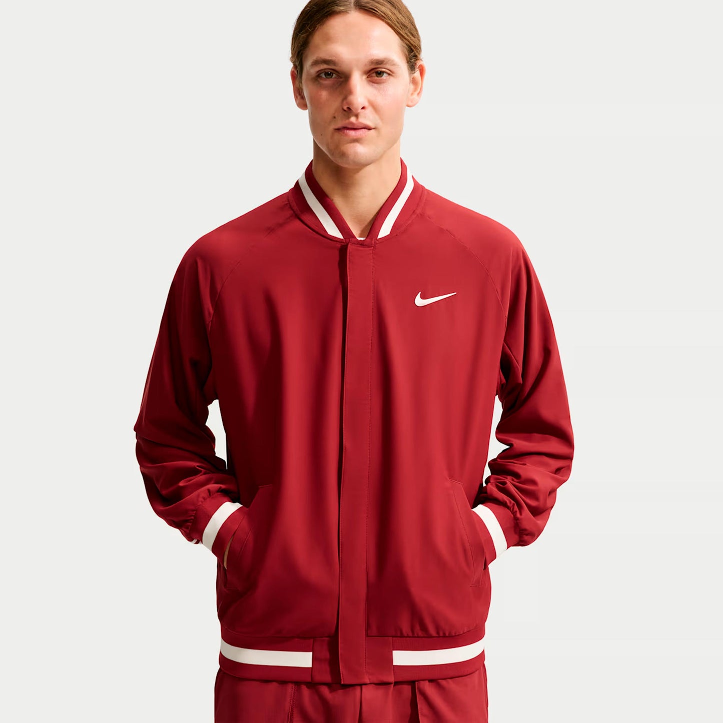 Nike Jannik Sinner Court Slam Tréninková bunda Muži - červená, krémová