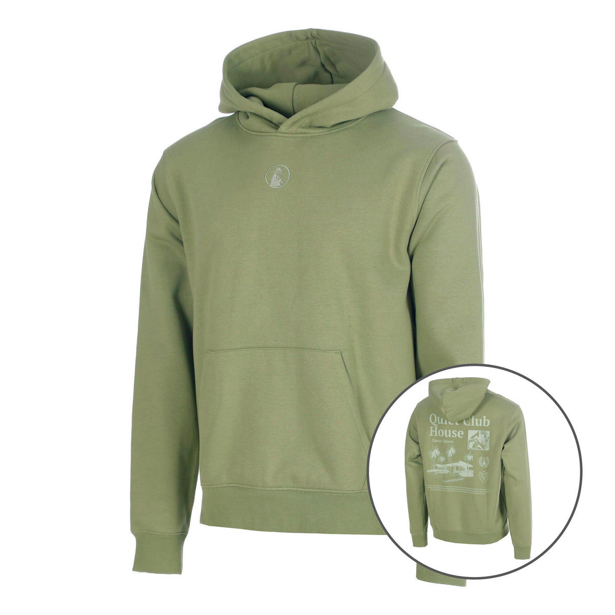 Quiet Please Club House Loose Fit Hoody Muži - khaki