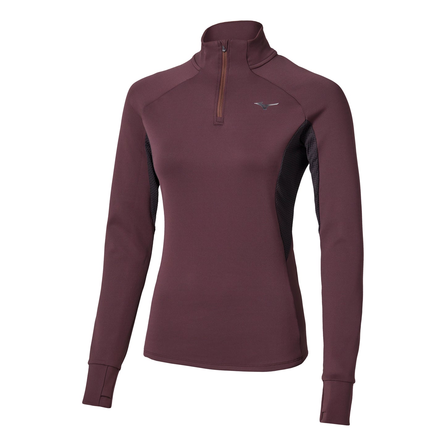Mizuno Active Warmalite Half Zip Běžecké tričko Dámy - tmavě červená