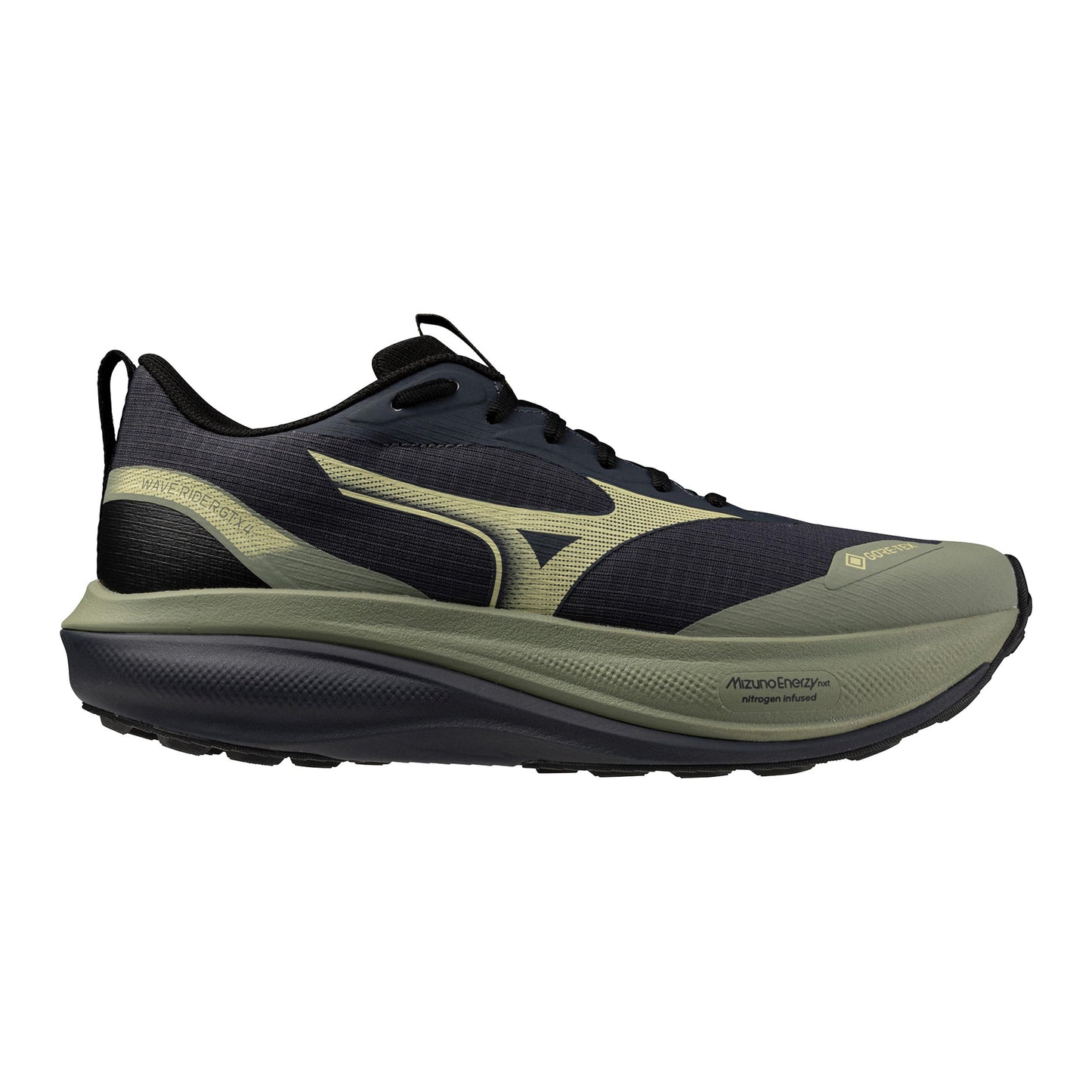 Mizuno Wave Rider GTX 4  Obuv pro měkčí povrch,žádný asfalt Muži - šalvěj, tmavě modrá
