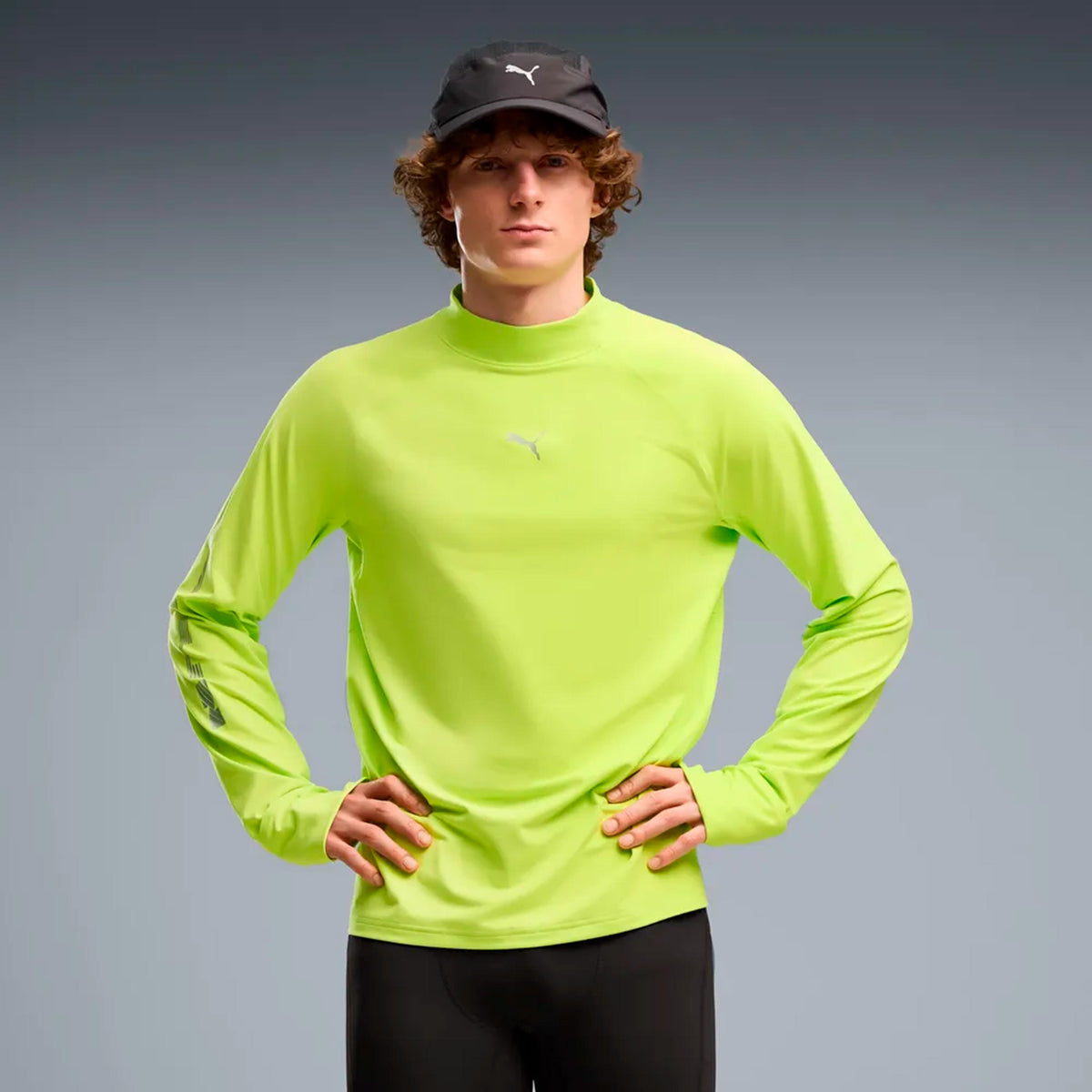 Puma Brightstride Cloudspun  Běžecké tričko Muži - limetková