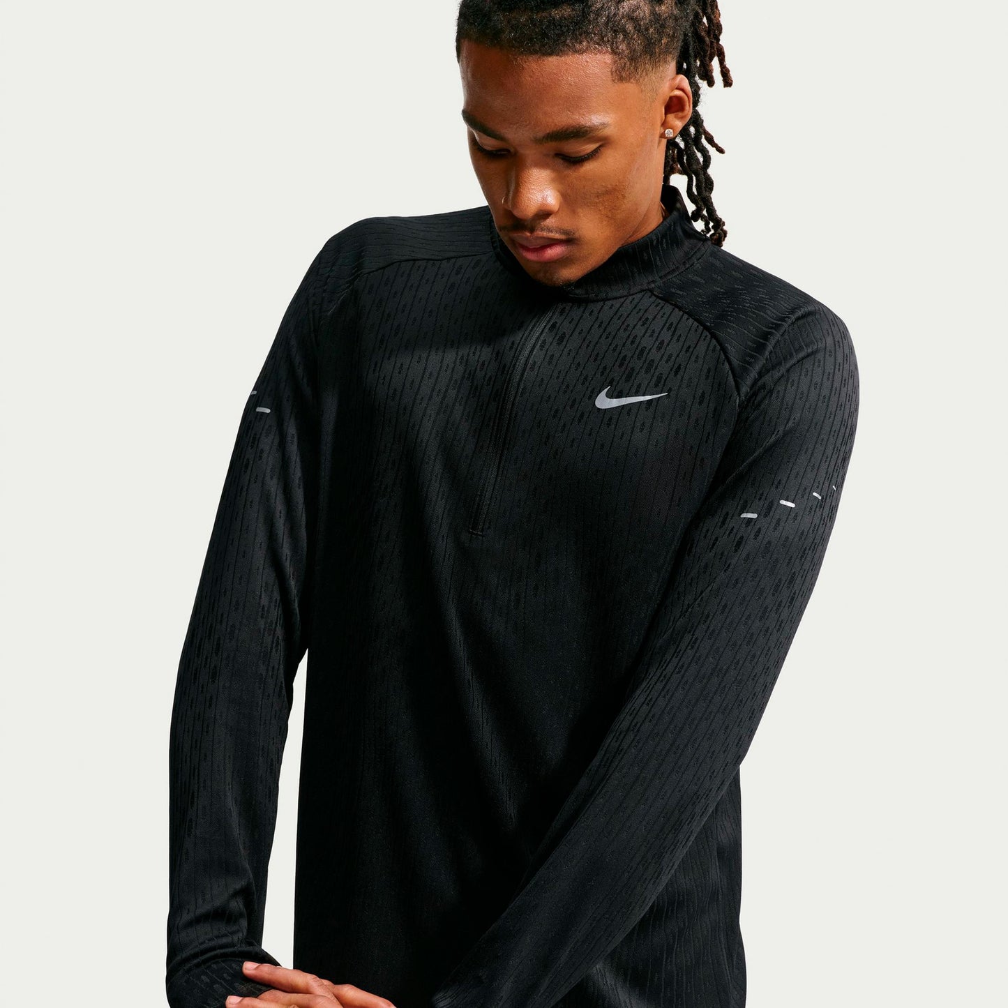 Nike Stride  Běžecké tričko Muži - černá, stříbrná