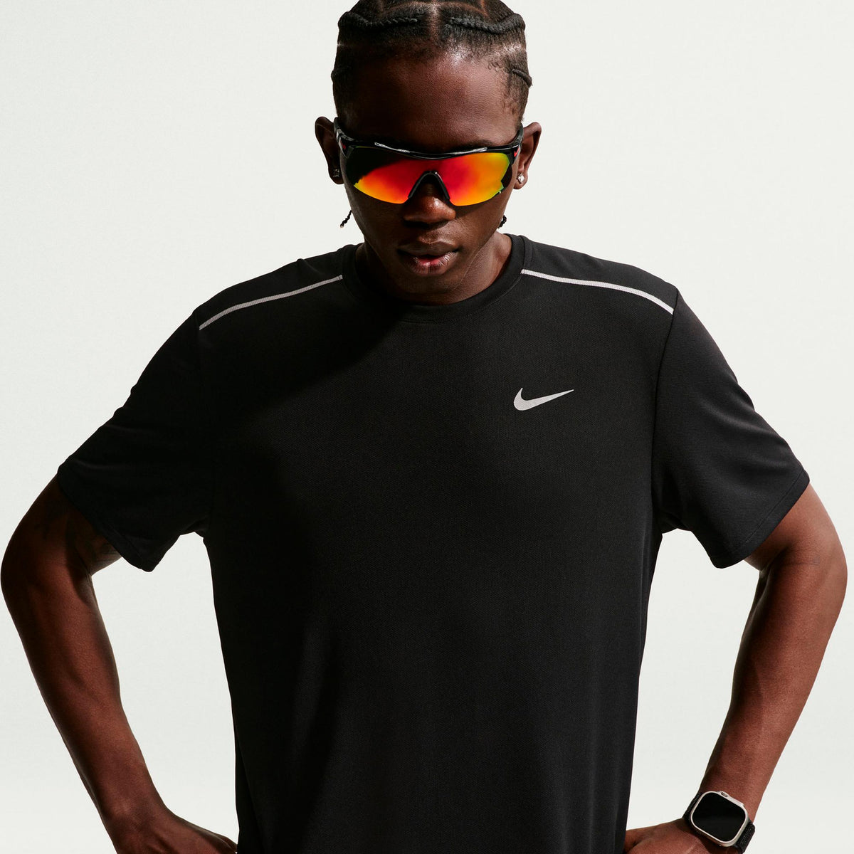 Nike Miler  Běžecké tričko Muži - černá, stříbrná