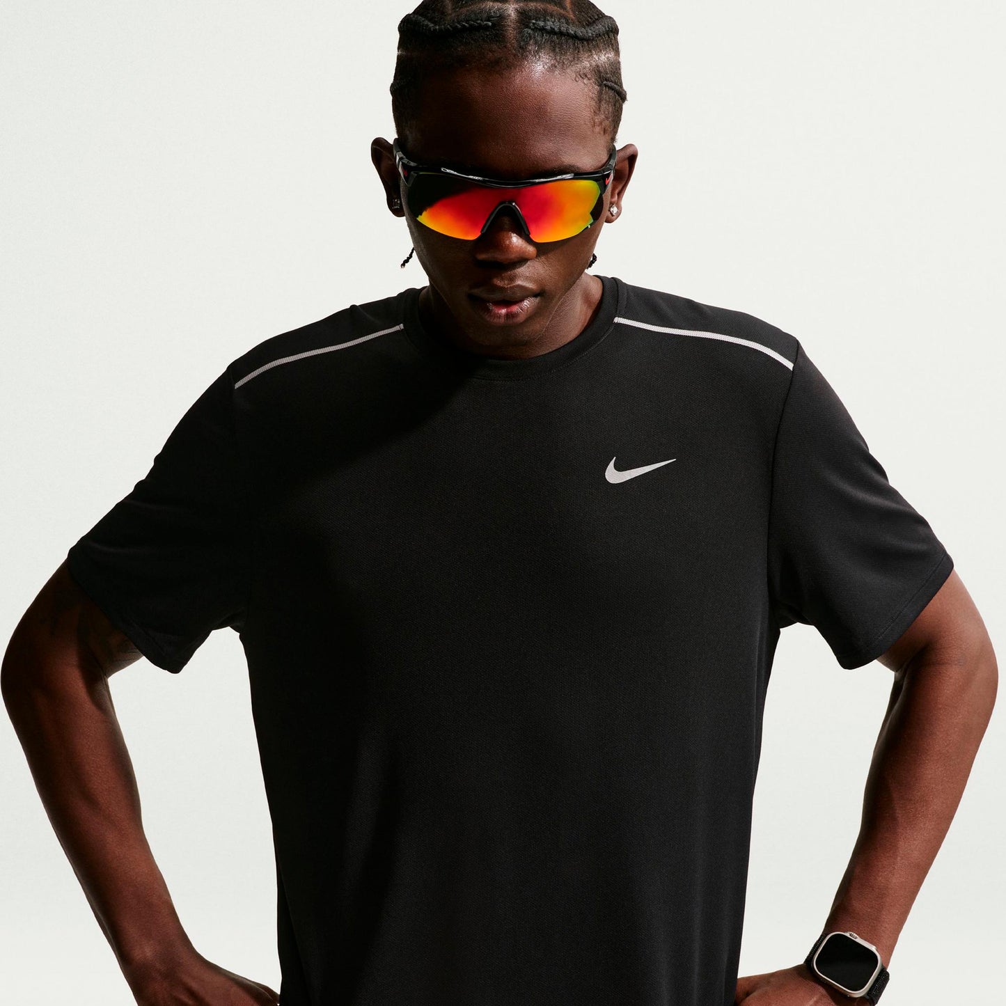 Nike Miler  Běžecké tričko Muži - černá, stříbrná