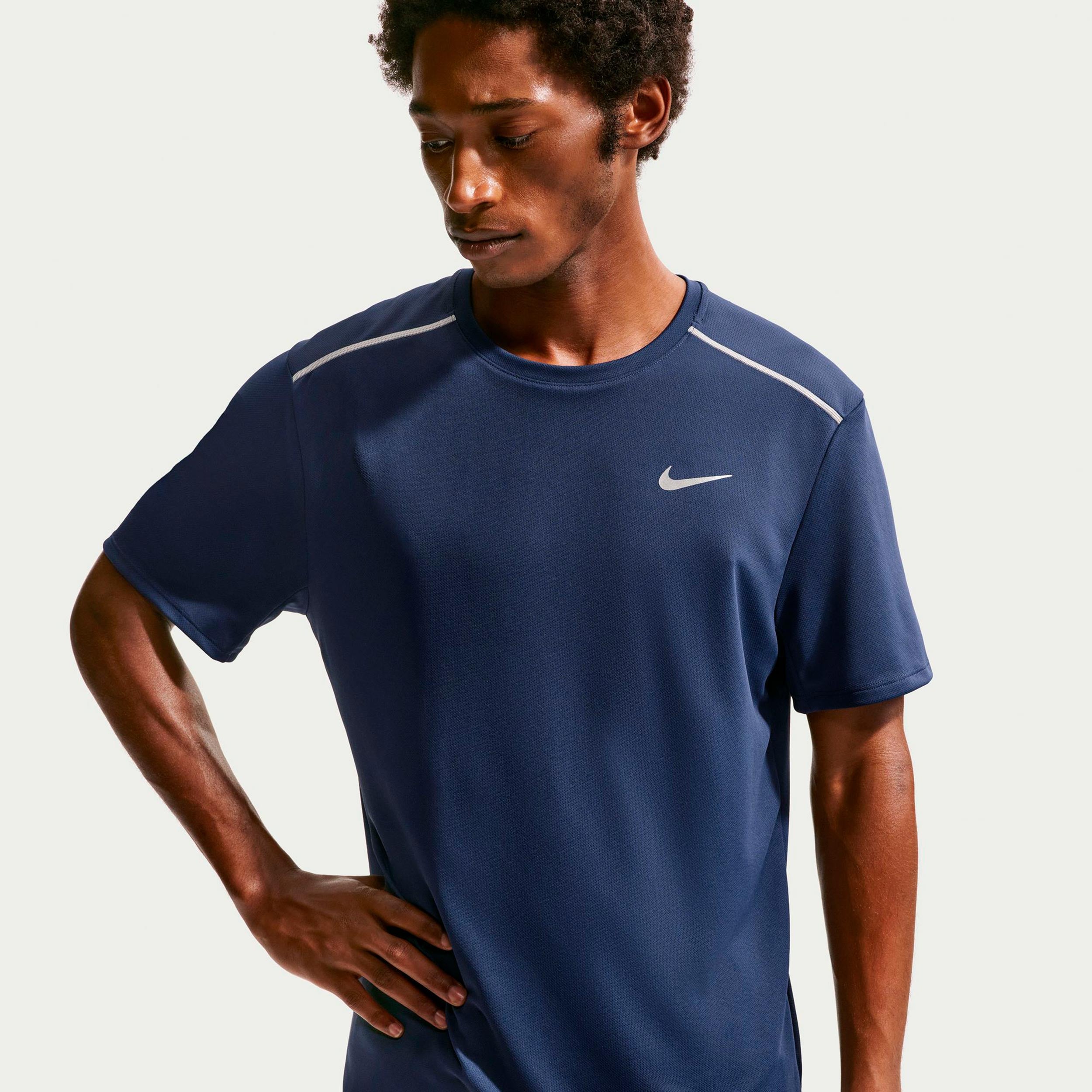 Nike Miler  Běžecké tričko Muži - tmavě modrá, stříbrná