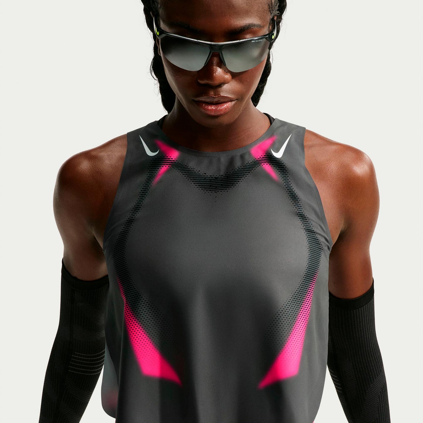 Nike AeroSwift  Běžecké tričko Dámy - šedá, růžová