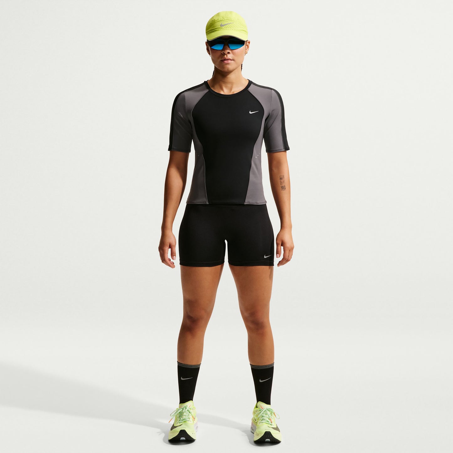 Nike Tempo   Běžecké punčocháče Dámy - černá, stříbrná