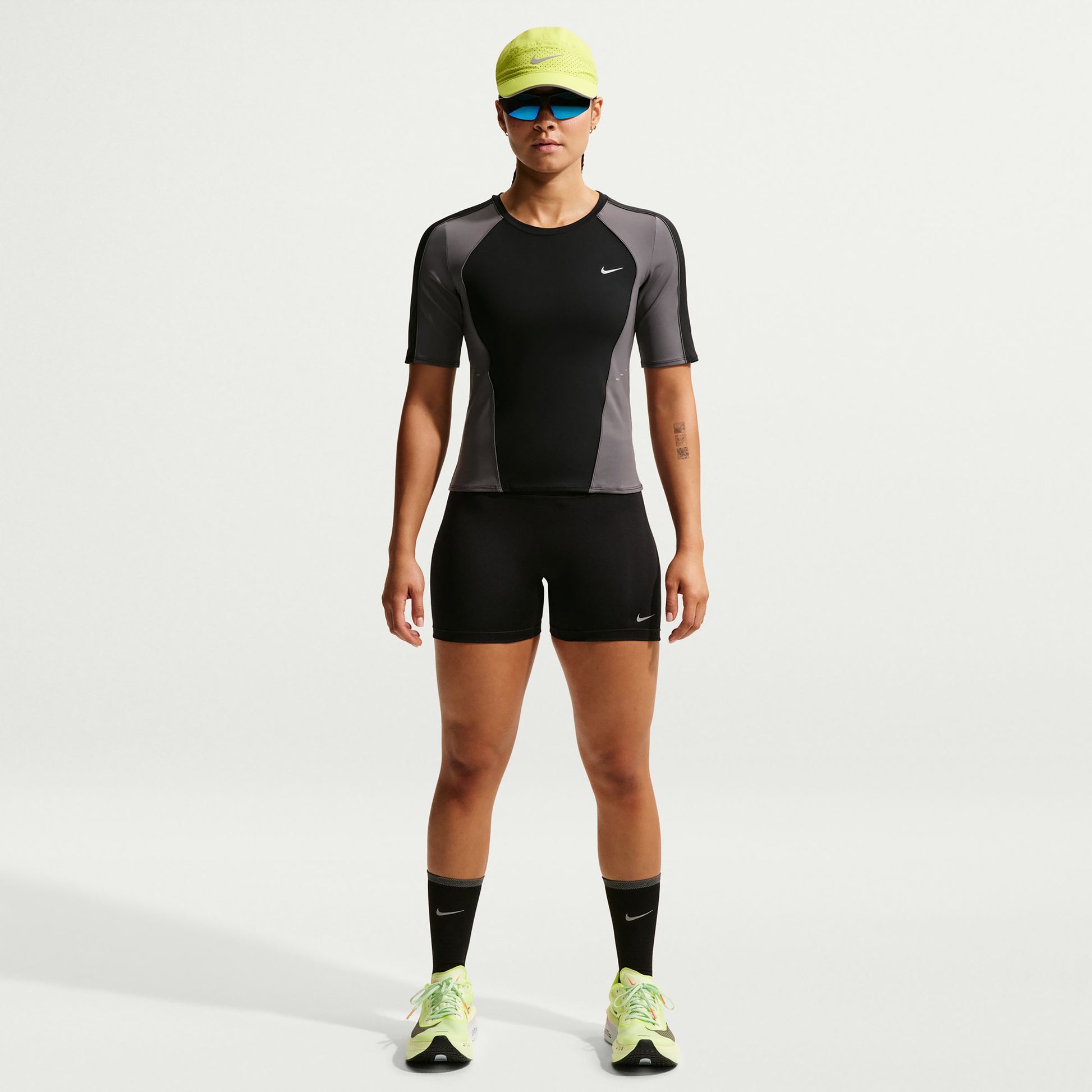 Nike Tempo   Běžecké punčocháče Dámy - černá, stříbrná