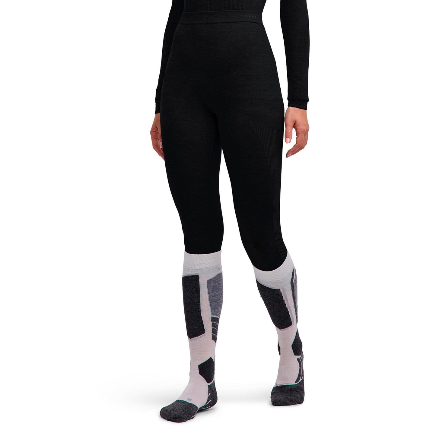 Falke Wool Tech Light 3/4  Těsné Dámy - černá