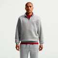1/2-Zip Fleece Mikina Muži - šedá