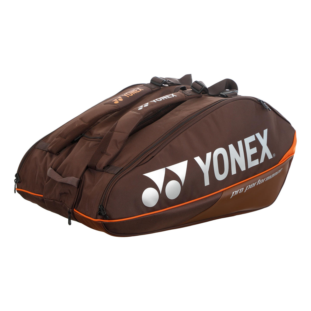 Yonex Pro Racquet Bag Espresso Brown Taška na raketu 12ks - hnědá, oranžová