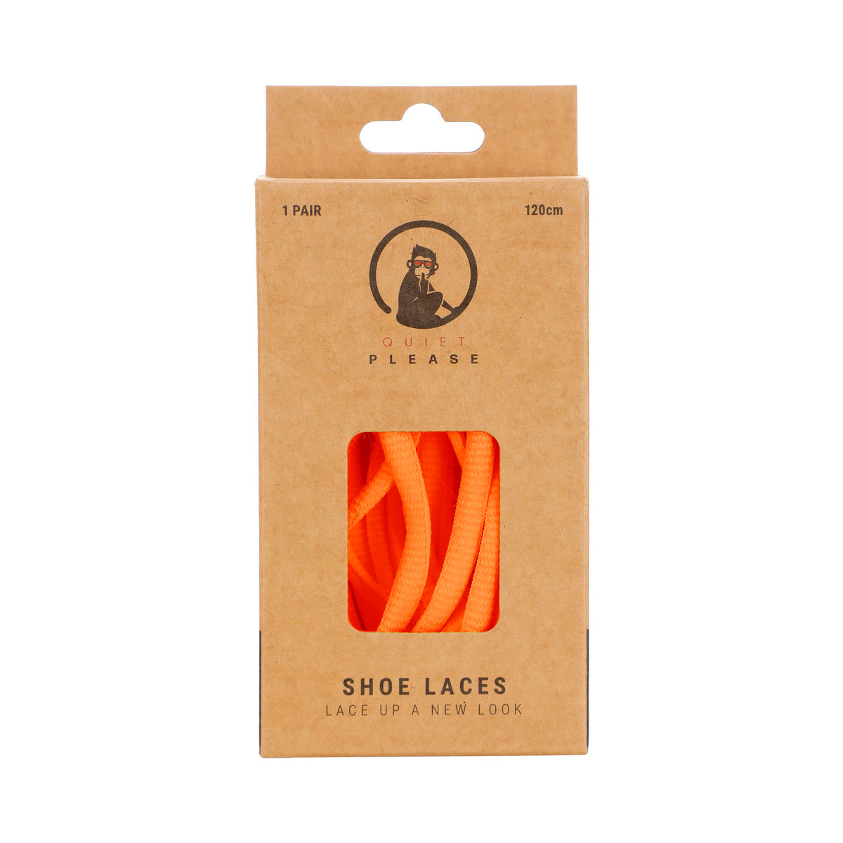 Quiet Please QP shoe laces 120cm Tkaničky do bot - oranžová