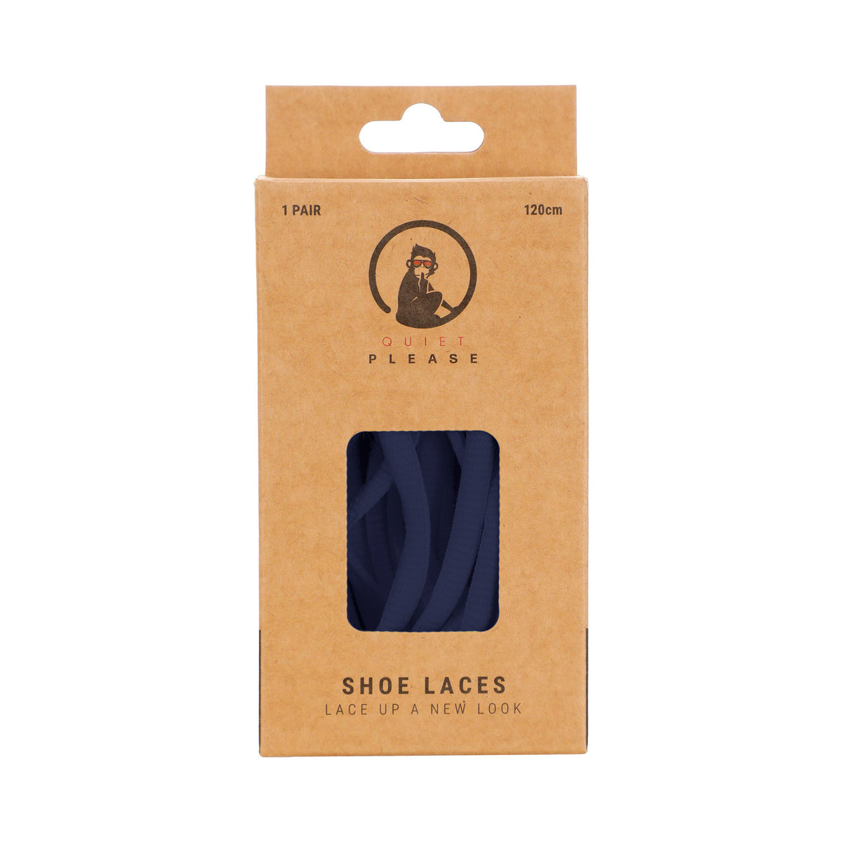 Quiet Please QP shoe laces 120cm Tkaničky do bot - tmavě modrá