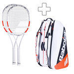 Sada Raket Babolat 2x Pure Strike 100 plus Schlägertasche