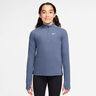 Dri-Fit Half-Zip S dlouhým rukávem Dívky - blaugrau, bílá