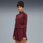 Puma Oblečen&iacute; Puma Velocity Cloudspun 1/4 Zip Běžeck&eacute; Tričko D&aacute;my-Červen&aacute;