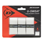 Dunlop Vrchní omotávky Dunlop U-Sweat 3ks V Baleni-Bílá