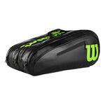 Tenisové Tašky Wilson Elite 15 Pack SMU Black/ Wild Lime