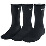 Nike Nike Cotton Cushion Sportovn&iacute; ponožky 3ks v baleni Unisex - čern&aacute;, b&iacute;l&aacute;
