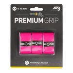 Tennis-Point Vrchní omotávky Tennis-Point Premium Grip 3ks V Baleni-Růžová