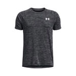 Under Armour Oblečen&iacute; Under Armour Tech Textured Tričko Chlapci-čern&aacute;, b&iacute;l&aacute;