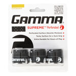 Gamma Vrchní omotávky Gamma  Supreme Perforated 3ks v baleni - černá