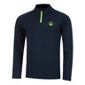 Wild Big Serve 1/4 Zip S Dlouh&yacute;m Ruk&aacute;vem Muži-Tmavě Modr&aacute;,Neonově Zelen&aacute;