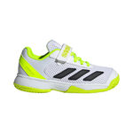 adidas Tenisová obuv adidas Courtflash Comfort Closure Obuv Na Všechny Povrchy Děti-Bílá,Neonově Žlutá