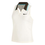 Nike Oblečení Nike Court Dri-FIT Slam Sportovní Tílko Dámy-Krémová,Hnědá