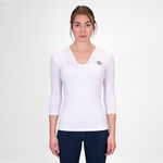 BIDI BADU Oblečení BIDI BADU Crew V-Neck S Dlouhým Rukávem Dámy-Bílá