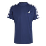 adidas Oblečení adidas Training Essential Base 3 Stripes Tričko Muži-Tmavě Modrá,Bílá
