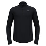 Odlo Oblečení Odlo Zeroweight Warm Mid Layer 1/2 Zip Běžecké Tričko Muži-Černá