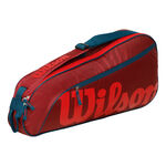 Wilson Wilson Junior Taška Na Raketu 3ks-Červená