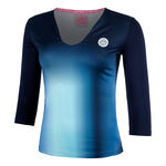 Tenisové Oblečení BIDI BADU Spectrum V-Neck Longsleeve