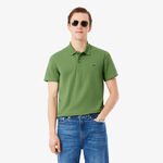 Lacoste Oblečen&iacute; Lacoste Ribbed Collar Polo P&oacute;lo Muži - zelen&aacute;, b&iacute;l&aacute;