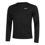Nike Oblečen&iacute; Nike Dri-Fit Miler Dri-Fit UV Miler Běžeck&eacute; Tričko Muži-Čern&aacute;