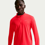 Nike Oblečen&iacute; Nike Pacer Half-Zip Běžeck&eacute; tričko Muži - světle červen&aacute;, stř&iacute;brn&aacute;