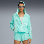 Puma Oblečen&iacute; Puma Velocity AOP Woven Běžeck&aacute; Bunda D&aacute;my-Zelen&aacute;